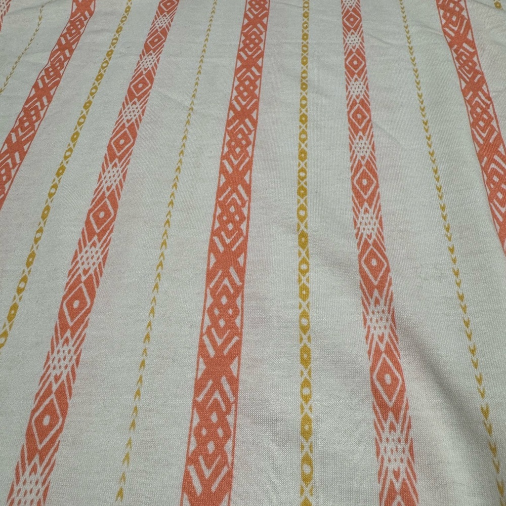 LuLaRoe Geometric Orange and Yellow Tee